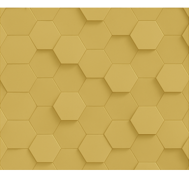 Kids wallpaper realistic gold honeycomb design - TenStickers