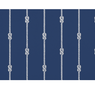 Kids wallpaper dark blue marine ropes - TenStickers