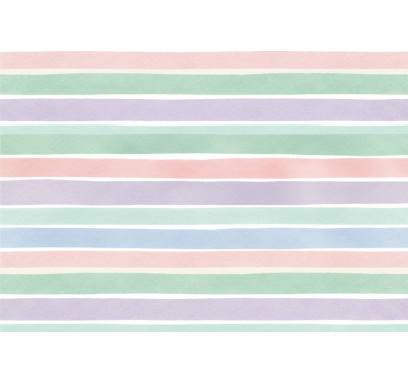 Kids wallpaper soft color stripes - TenStickers