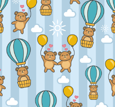 Wallpaper Flying animals for children - TenStickers