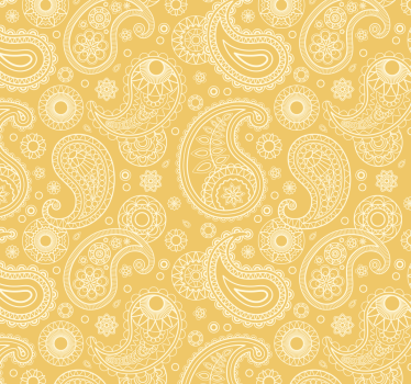 Arabic paisley style Living Room Wallpaper - TenStickers