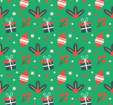 Christmas candy pattern Feature Living Room Wallpaper - TenStickers
