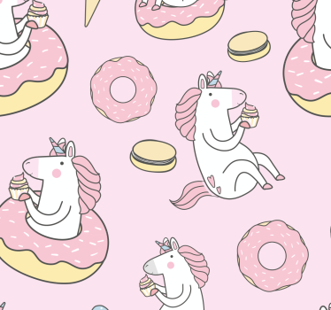 wallpaper pink unicorn Kids Wallpaper - TenStickers