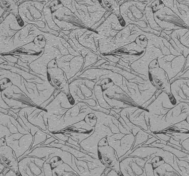 Stylised Birds Sketch Animal Wallpaper - TenStickers