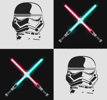 Star Wars Border Pattern Kids Wallpaper - TenStickers