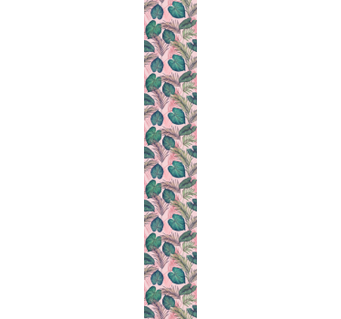 Pink Tropical Leaf Jungle theme wallpaper - TenStickers