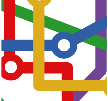 Subway map abstract Wallpaper - TenStickers