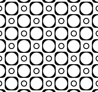Bathroom black and white tiles effect wallpaper - TenStickers