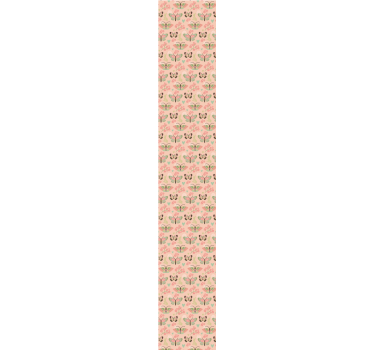 Butterflies pink motif kids wallpaper - TenStickers