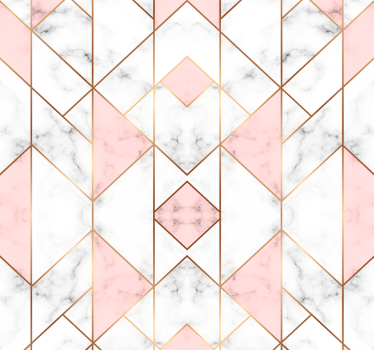 Pink geometric figure Cool abstract wallpaper - TenStickers
