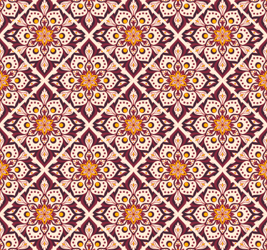 Classic castle pattern Retro Wallpaper - TenStickers