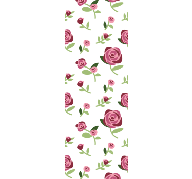Pink flowers on green branches Nature Wallpaper - TenStickers