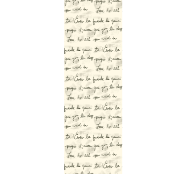 vintage handwriting pattern Bedroom Wallpaper - TenStickers