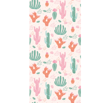 Kids wallpaper cactus patterns - TenStickers