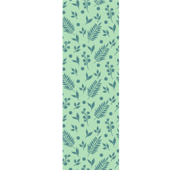 Green leaves on green wallpaper - TenStickers