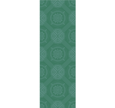 Green paisley ornament tile effect wallpaper - TenStickers