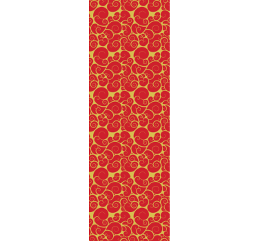 Living room wallpaper with ornate swirls design - TenStickers