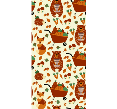 Thanksgiving cartoon wildlife Cool animal wallpaper - TenStickers