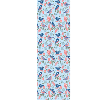 Birds Floral Motif birds wallpaper - TenStickers