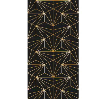 Geometric golden pattern Geometric triangle wallpaper - TenStickers