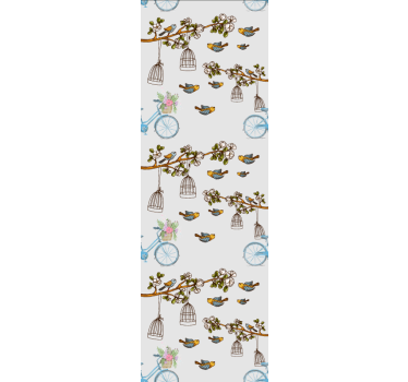 Bicycle Bird Design birds wallpaper - TenStickers