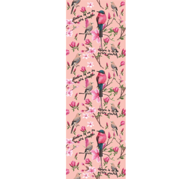 Birds blossom pattern birds wallpaper - TenStickers