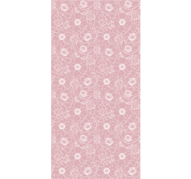Pink elegant floral pattern floral wallpaper - TenStickers