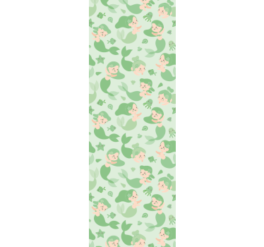 Playful Mermaids kids wallpaper - TenStickers