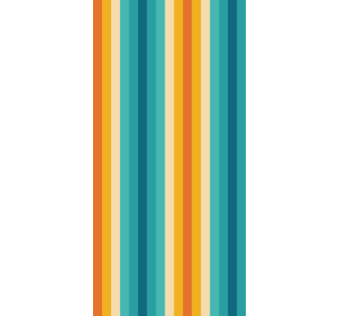Retro blue and yellow stripes striped wallpaper - TenStickers