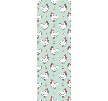 Light colors chicken egg patter lounge wallpaper - TenStickers