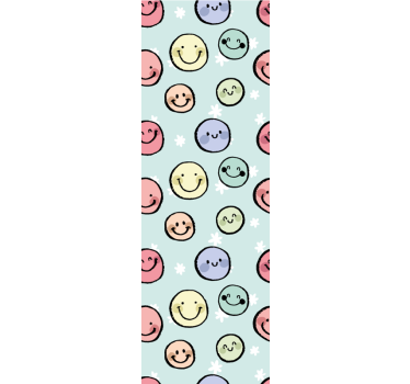 Pastel smile emoticons baby Wallpaper - TenStickers