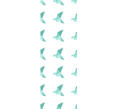 Kids wallpaper origami bird design - TenStickers