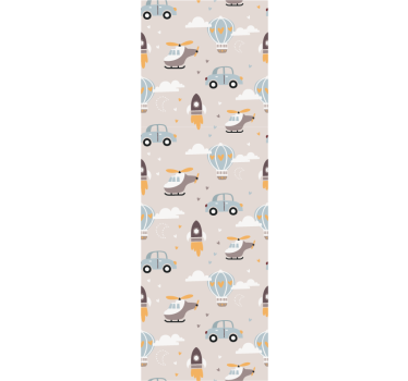 Playful Transportation kids wallpaper - TenStickers