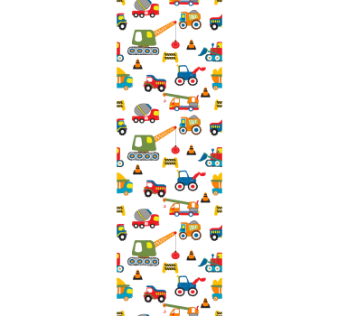 Construction Delight kids wallpaper - TenStickers