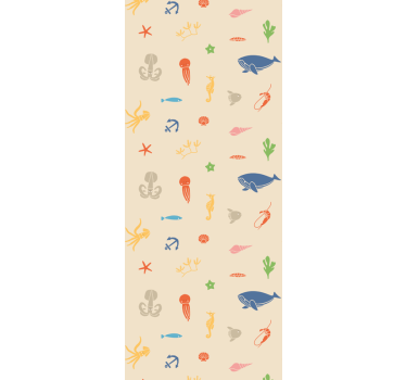 Color-fish light background Kids Wallpaper - TenStickers