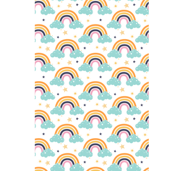 Rainbow Starry Sky kids wallpaper - TenStickers