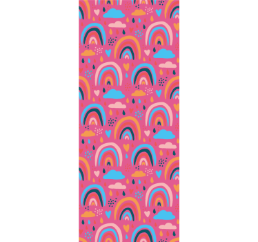 Playful Rainbow Patterns kids wallpaper - TenStickers