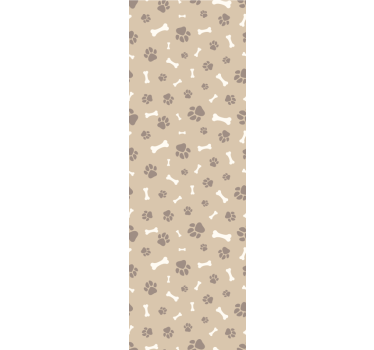 Paw Prints & Dog Bone Pattern illustration Kids Wallpaper - TenStickers