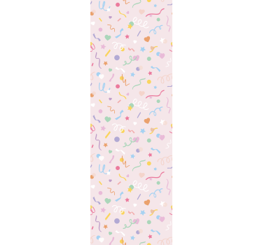 Pattern with cute pastel confetti circle wallpaper - TenStickers