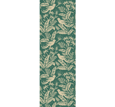 Golden and green tropical wild leaves wallpaper - TenStickers