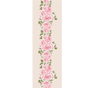 Vintage pink rose pattern vintage wallpaper - TenStickers
