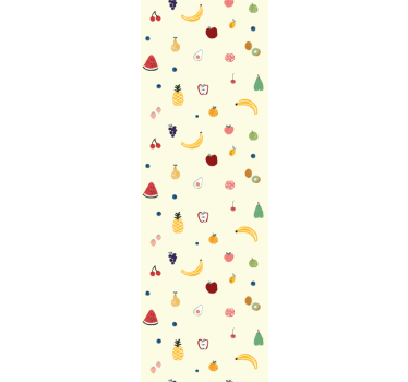 Colourful little fruits pattern Kids Wallpaper - TenStickers