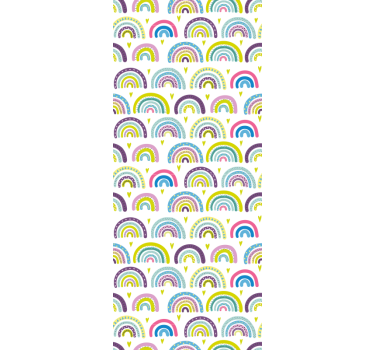 Colored rainbow pattern kids wallpaper - TenStickers
