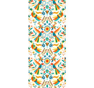 Traditional pattern birds wallpaper - TenStickers
