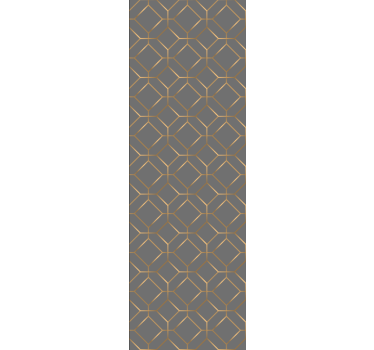 Geometric gray and golden hexagon square pattern wallpaper - TenStickers