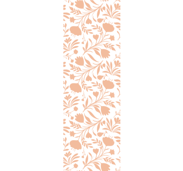 Pink vintage leaves pattern leaves wallpaper - TenStickers