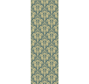 Beige baroque flowers living room wallpaper - TenStickers