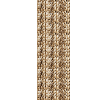 Handcrafted jute square pattern Living Room Wallpaper - TenStickers