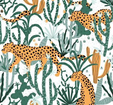 Leopard in the jungle leopards wallpaper - TenStickers