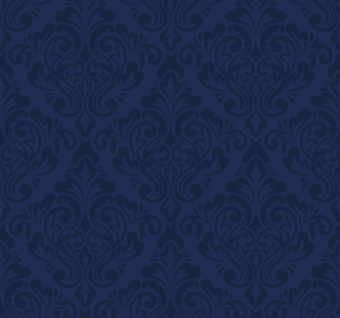 Navy blue Damask living room wallpaper - TenStickers